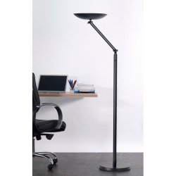 Unilux Varialux Led gulvlampe Uplight - Effektiv leddelt gulvlampe sort