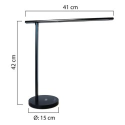 Unilux Diva bordlampe - sort LED kontorlampe - opladning