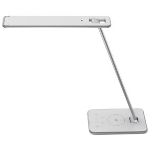 Unilux Jazz bordlampe - hvid/slv LED kontorlampe - opladning