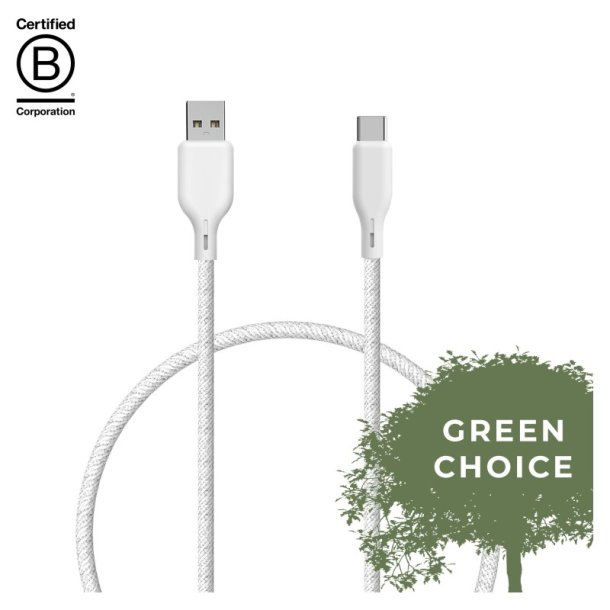 Upstr&ouml;m &Euml;ssentials 60W kabel - USB-A til USB-C - 1.2m - 480 Mbps - 100% genbrugt plast
