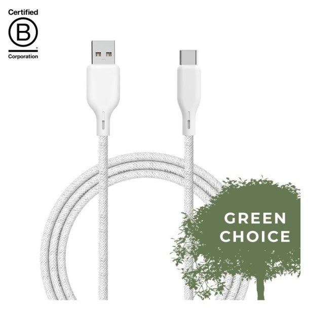 Upstr&ouml;m &Euml;ssentials 60W kabel - USB-A til USB-C - 2.5m - 480 Mbps - 100% genbrugt plast