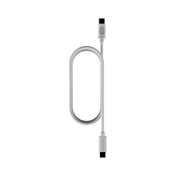 Upstrm USB-C kabel - 100W - USB-C til USB-C - 1.2m - Recycled TPE - hvid