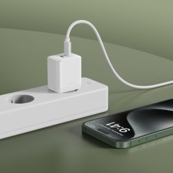 Upstr&ouml;m &Euml;ssentials 35W GaN Charger - Dual USB-C - 100% genbrugt plast