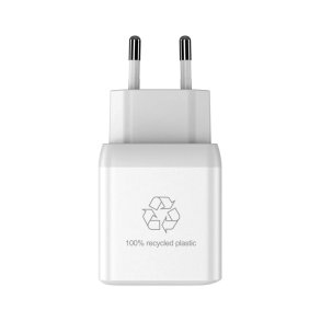 Upstr�m AC oplader - 2 x USB-C - 35W - hvid - genanvendt plast - EU