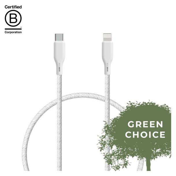 Upstr&ouml;m &Euml;ssentials MFI - Lightning til USB-C kabel - 1.2m - 100% genbrugt plast