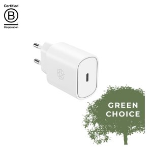 Upstr&ouml;m &Euml;ssentials 25W oplader - USB-C - 100% genbrugt plast