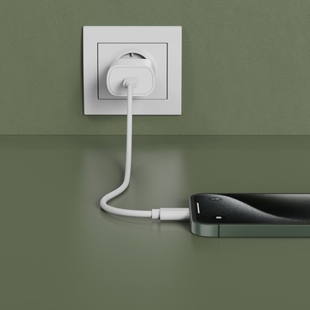 Upstr&ouml;m &Euml;ssentials 25W oplader - USB-C - 100% genbrugt plast
