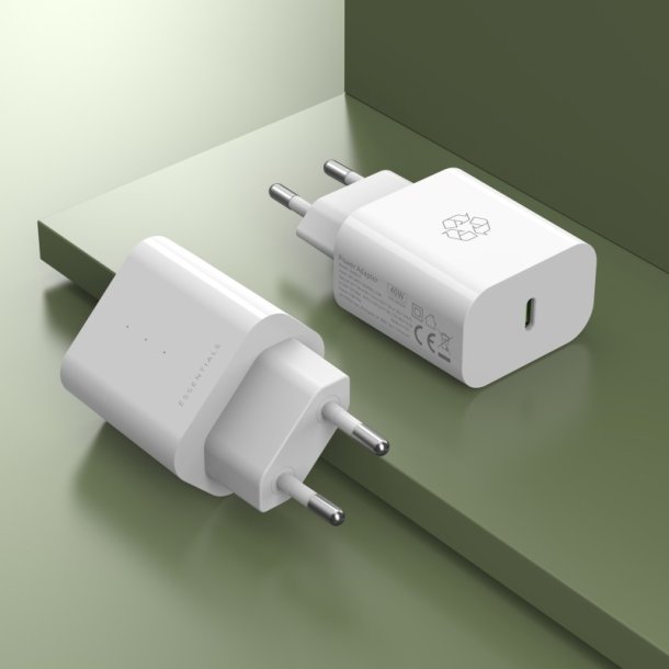 Upstr&ouml;m &Euml;ssentials 40W oplader - USB-C - 100% genbrugt plast