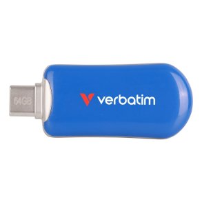 Verbatim - Plectra USB-C Flash Drive Blue 64GB - 64 GB - USB Type-C - 3.2 Gen 1 (3.1 Gen 1) - 100 MB/s - 25 MB/s - Windo