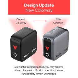 Verbatim - Mini GaN Charger 65W with Display - Universal - AC - 2 - 1 - Power Delivery 3.0, Quick Charge 3.0 - Indoor