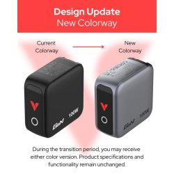 Verbatim - Mini GaN Charger 100W with Display - Universal - AC - 2 - 1 - Power Delivery 3.0, Quick Charge 3.0 - Indoor