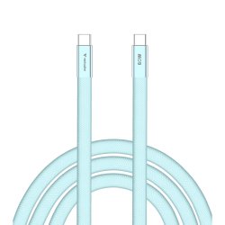 Verbatim - Sync & Charge SoftTouch Cable 60W USB-C to USB-C | 120cm | Blue - USB 2.0 - USB C - Male - Straight - Thermop