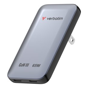 Verbatim - Essentials Slim GaN Wall Charger 65W US/EU/UK - Gr� - Universal - AC - 2 - Indoor - 3.0 - 65 W
