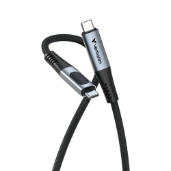 Verbatim - Sync &amp; Charge USB C to USB C 100W Display 120 cm - USB 2.0 - USB C - Male - Straight - Nylon - 0.48 Gbit/s