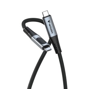 Verbatim - Sync & Charge USB C to USB C 240W 40 Gbps Display 120 cm - USB4 Gen 2x2 - USB C - Male - Straight - Nylon - 4