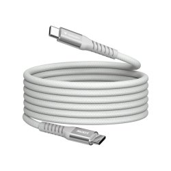 Verbatim - Sync &amp; Charge Magnetic Cable - 100W USB-C to USB-C 120 cm Grey - USB 2.0 - USB C - Male - Straight - Nylon - 