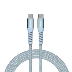 Verbatim - Sync &amp; Charge Magnetic Cable - 100W USB-C to USB-C 120 cm Blue - USB 2.0 - USB C - Male - Straight - Nylon - 