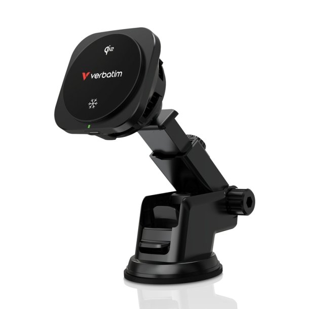 Verbatim - Charge 'n' Drive Qi2 Magnetic Wireless Car Charger - Smartphone - USB - Qi2 - Auto - 1 - Over current, Over v