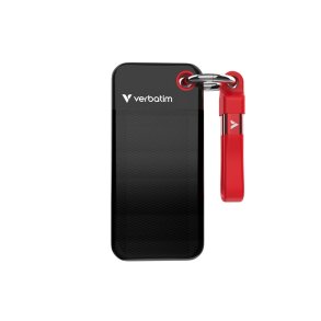 Verbatim - Pocket SSD USB 3.2 Gen 2 2TB Sort/Red - M.2 - 2 TB - 1000 MB/s - USB Type-C - 3.2 Gen 2 (3.1 Gen 2) - 10 Gbi