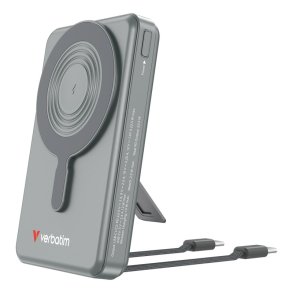 Verbatim - Charge'n'Go 2C & Display Power Bank 10000 mAh Gr� - 4 - Gr� - Polycarbonate (PC) - Rectangle - USB - 3.85 V