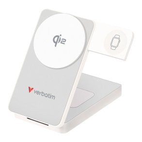 Verbatim - Charge 'n' Go Qi2 Power Bank - 4 - Hvid - ABS, Aluminium - Universal - Status - USB