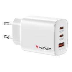Verbatim - Essentials GaN Charger 65W EU plug Hvid - Universal - AC - 1 - 2 - Power Delivery 3.0, Quick Charge 3.0 - In