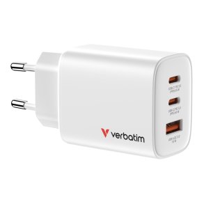 Verbatim - Essentials GaN Charger 65W EU plug Hvid - Universal - AC - 1 - 2 - Power Delivery 3.0, Quick Charge 3.0 - In