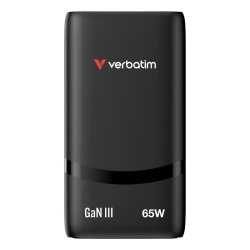 Verbatim - Fold 'n' Go GaN Charger 65W EU plug Sort - Laptop, Smartphone, Tablet - AC - 2 - Power Delivery 3.0 - Indoor