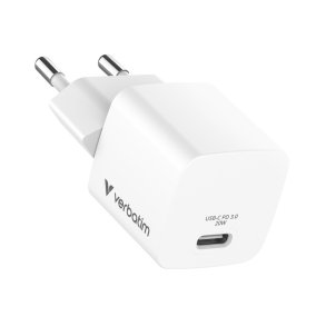 Verbatim - Mini GaN Charger 20W - Universal - AC - 1 - Power Delivery 3.0 - Indoor - Short circuit, Over voltage, Over c