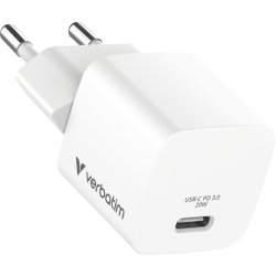 Verbatim - Mini GaN Charger 20W Bundle with USB-C cable - Universal - AC - 1 - Power Delivery 3.0 - Indoor - Short circu