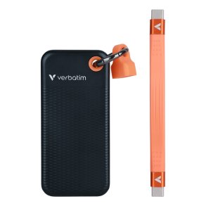 Verbatim - Pocket SSD USB 3.2 Gen 2 256GB Sort/Orange - M.2 - 256 GB - 1000 MB/s - USB Type-C - 3.2 Gen 2 (3.1 Gen 2) -