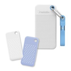 Verbatim - Pocket SSD USB 3.2 Gen 2 128GB White/Light Blue incl. two rubber sleeves - M.2 - 128 GB - 1000 MB/s - USB Typ