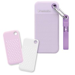 Verbatim - Pocket SSD USB 3.2 Gen 2 128GB Purple incl. two rubber sleeves - M.2 - 128 GB - 1000 MB/s - USB Type-C - 3.2 