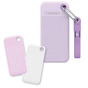 Verbatim - Pocket SSD USB 3.2 Gen 2 128GB Purple incl. two rubber sleeves - M.2 - 128 GB - 1000 MB/s - USB Type-C - 3.2 