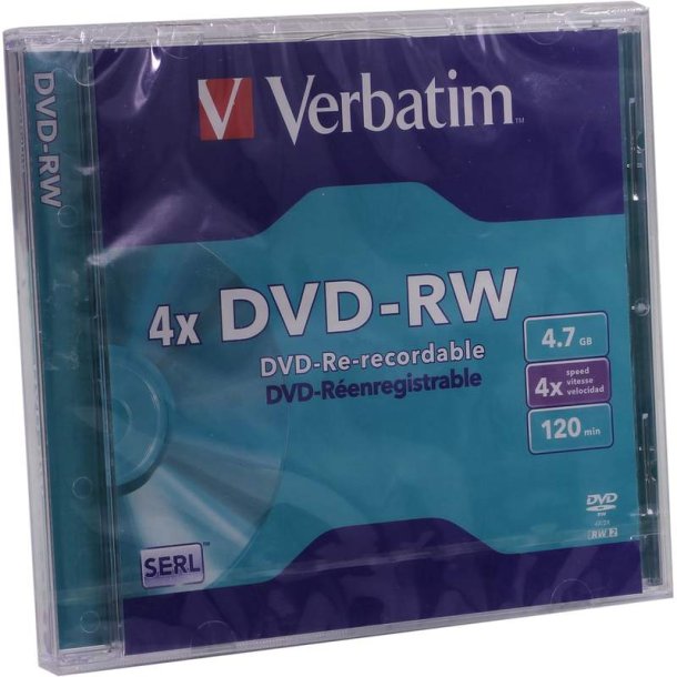 Verbatim - VB-DMW44JC - 4.7 GB - DVD-RW - 120 mm - 1 pc(s) - 4x - 120 min