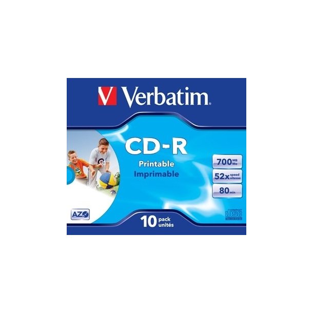 Verbatim CD-R - AZO - 52X - Wide - Printable - 10 stk.