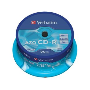 Verbatim - CD-R AZO Crystal - CD-R - 700 MB - 25 pc(s) - 80 min - Polycarbonate - 120 mm