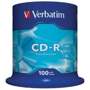 Verbatim CD-R - 700MB/80min - 52x - spindel - 100 stk.