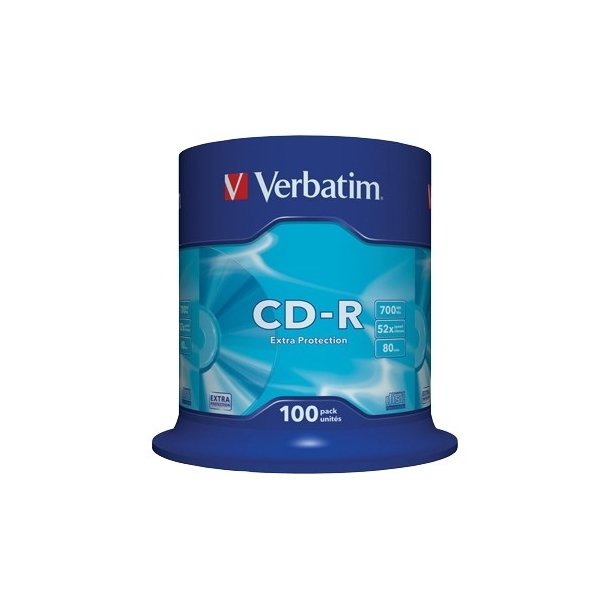 Verbatim CD-R - 700MB/80min - 52x - spindel - 100 stk.