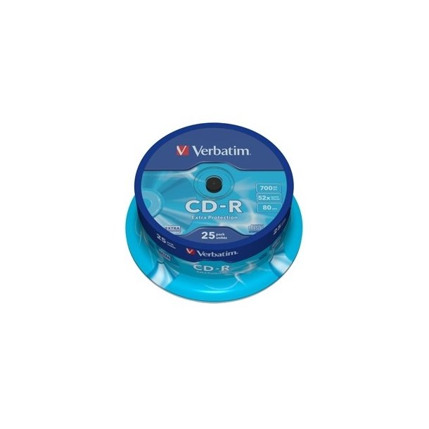 Verbatim CD-R - 700MB/80min - 52x - spindel - 25 stk.