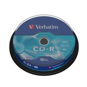Verbatim CD-R - 700MB/80min - 52x - spindel - 10 stk.
