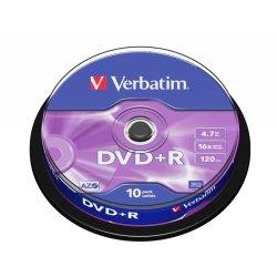 Verbatim - DVD+R Matt Silver - 4.7 GB - DVD+R - 120 mm - 10 pc(s) - 16x - 120 min