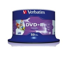 Verbatim DVD+R - 16XWide - Inkjet - printable - No ID - 50 stk.
