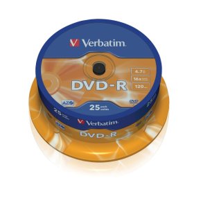 Verbatim - 43667 - 4.7 GB - DVD-R - 120 mm - 25 pc(s) - 16x - 120 min