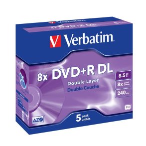 Verbatim - VB-DPD55JC - 8.5 GB - DVD+R DL - 120 mm - 5 pc(s) - 8x - 240 min