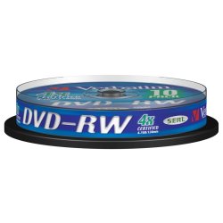 Verbatim - DVDVER00072B - 4.7 GB - DVD-RW - 10 pc(s) - 4x - 140 mm - 30 mm