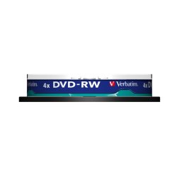 Verbatim - DVDVER00072B - 4.7 GB - DVD-RW - 10 pc(s) - 4x - 140 mm - 30 mm