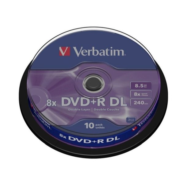 Verbatim DVD+R - 8x - Double - Layer - spindel - matt - 10 stk.