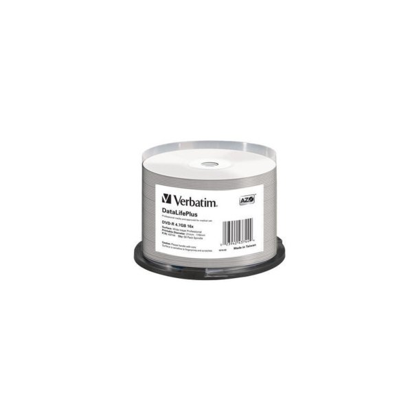 Verbatim - DataLifePlus - 4.7 GB - DVD-R - 120 mm - 50 pc(s) - 16x - Spindle