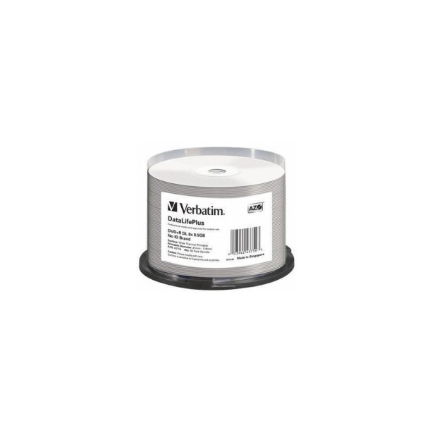 Verbatim - DataLifePlus - 8.5 GB - DVD+R DL - 50 pc(s) - 8x - Spindle